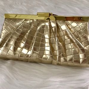 Jessica McClintock Gold Clutch